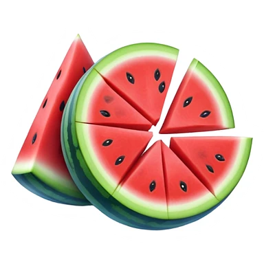 blue fruit ninja cuts watermelon sticker
