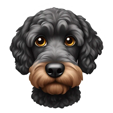 A black cockapoo sticker