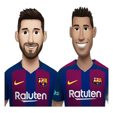 Messi and Ronaldo sticker