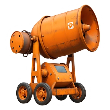 orange concrete mixer sticker