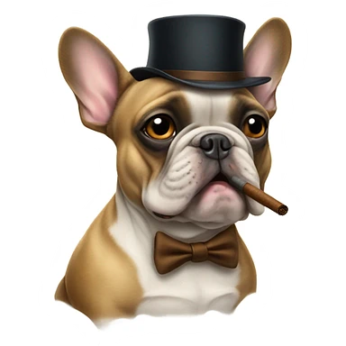 French bulldog smoking a cigar  sticker