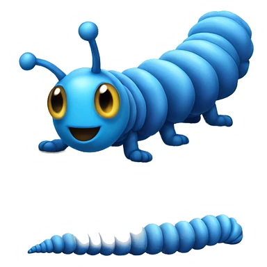 absolem blue catepillar realistic sticker