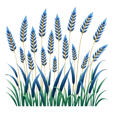 blue wheat sticker