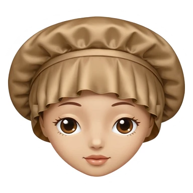 Silk sleep Bonnet emoji light brown skin  sticker