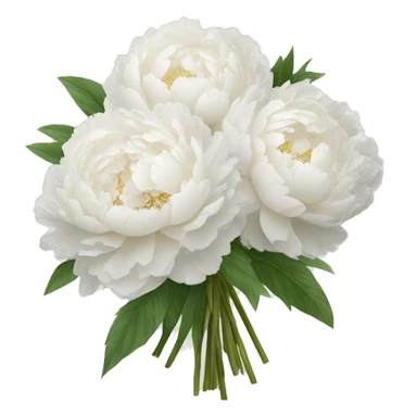 White peonies bouquet sticker