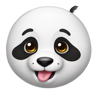 panda shows tongue sticker