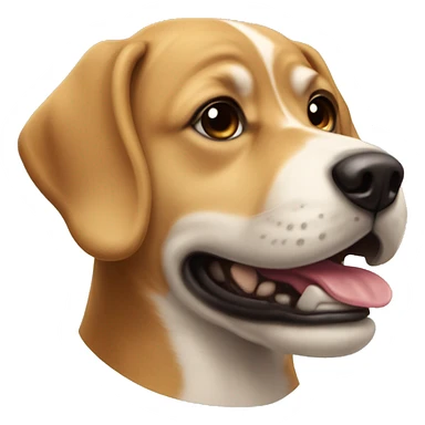 chien qui sort la langue sticker