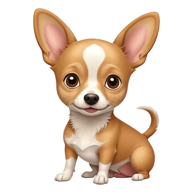 tan and white chihuahua and weener dog mix  sticker