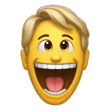 Emoji qui tire la langue sur le coter sticker