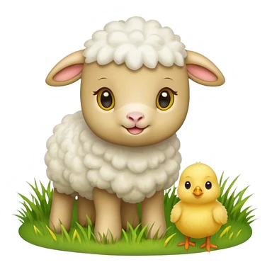 Baby spring animals sticker