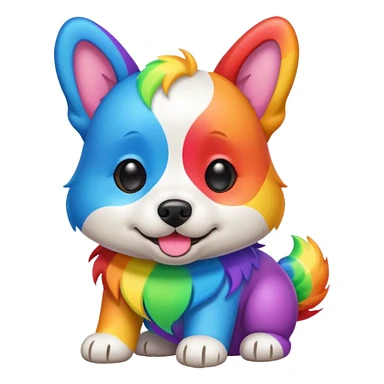 Dog à arc en ciel  sticker