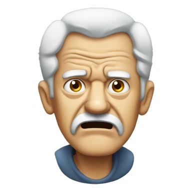 angry old man sticker