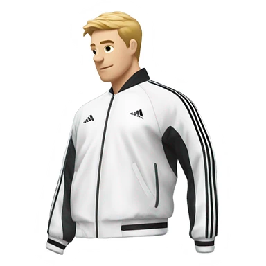 white adidas with black stripe on sleeve sticker