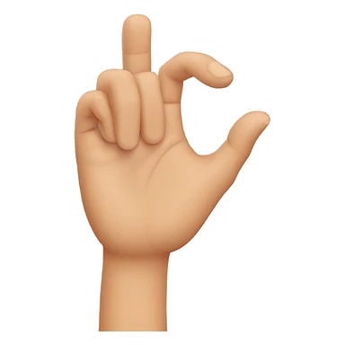 Hand showing by fingers letters “d” and “b” sticker