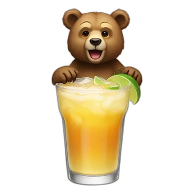 bear drink tyoda sticker