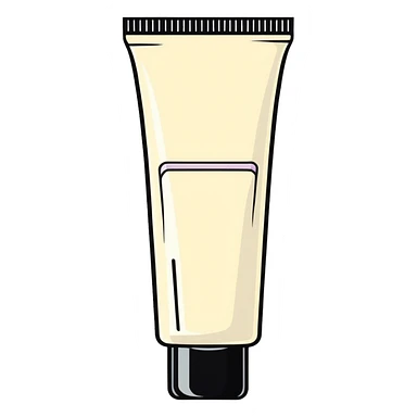 ointment tube cream white sticker