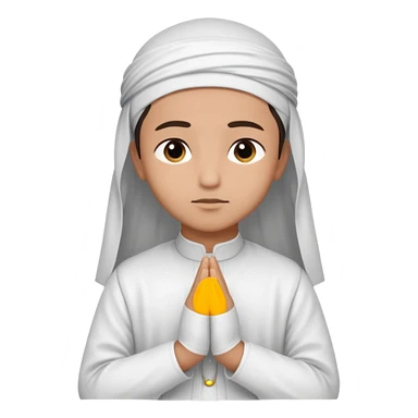 Make a person praying in Islam religion make it a sideways facing  sticker