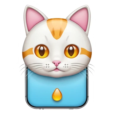 Cartoon cute iphone Cat emoji  sticker