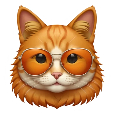 Cat with sun glasses sticker