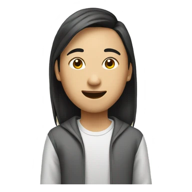 Asian student sticker