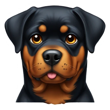 Rottweiler sitting down and pouting  sticker