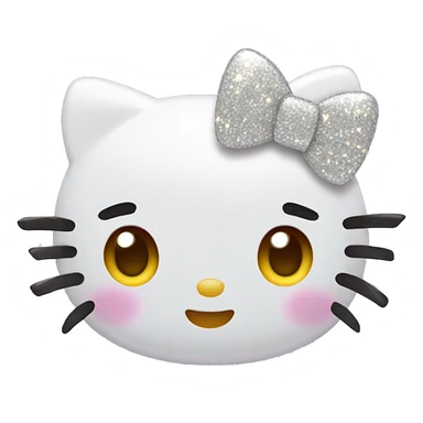 Hello kitty with sparkles sticker