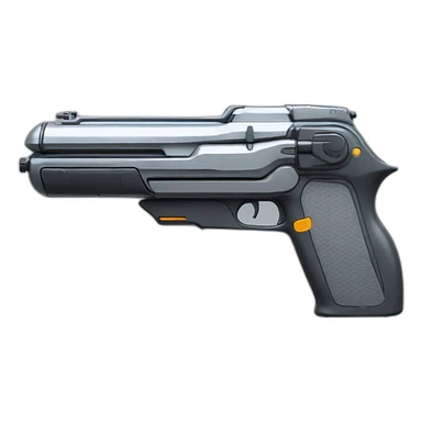 futuristic pistol vacuum sticker