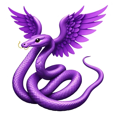 snake with wings in pu sticker