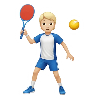 Chico  rubio bajo el sol jugando padel  sticker