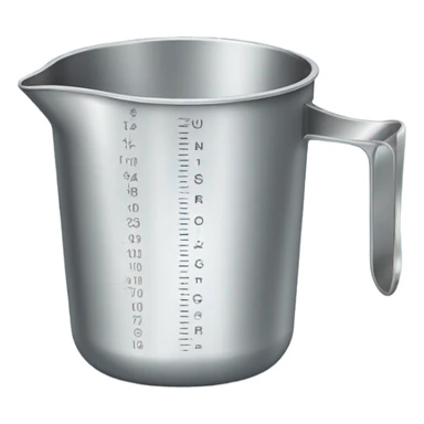 metal measuring cup filled with water sticker