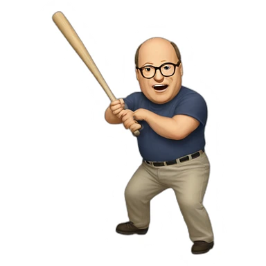 george costanza swinging bat sticker