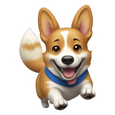 Corgi football celebration  sticker