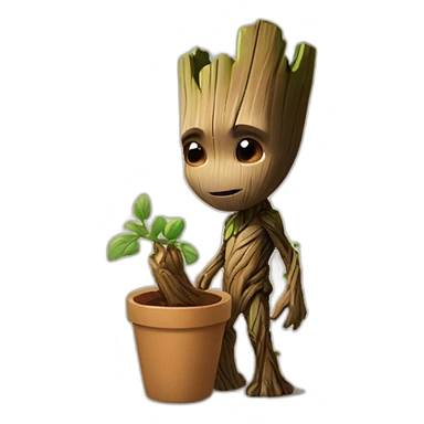 Groot dando un beso sticker