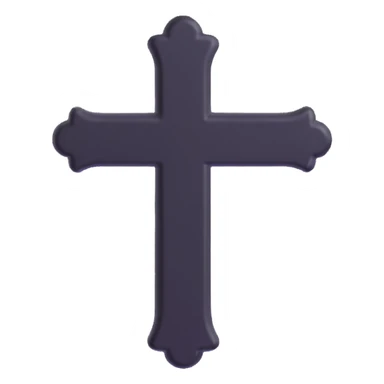 black goth cross sticker