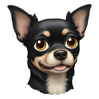 Old black chihuahua sticker