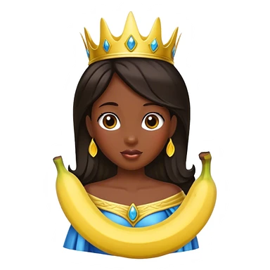 banana princess with dark hair  sticker
