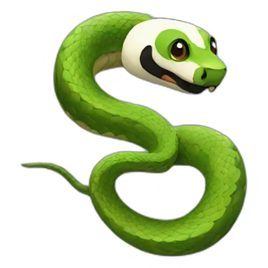 snake-panda sticker