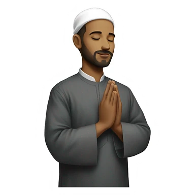 praying muslim sticker