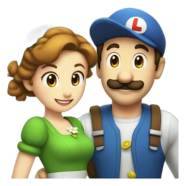 Luigi and daisy sticker