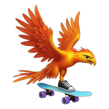 Phoenix on a skate sticker