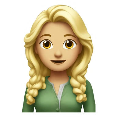 Italian villa with blonde girl outside  sticker