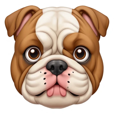 cute bulldog face sticker