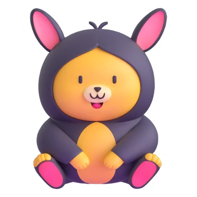 cute laid-back yuru-chara mascot sticker