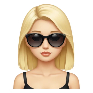 Blonde girl with black sunglasses sticker