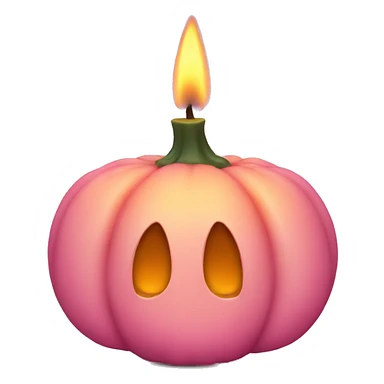 Pink pumpkin candle sticker