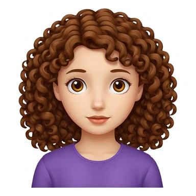 girl with hair curles sticker