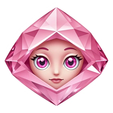 pink diamond with eyes but no face sticker
