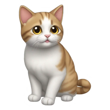 Petit chat sur un dofin sticker