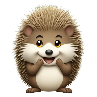 Hedgehog giving peace sign sticker