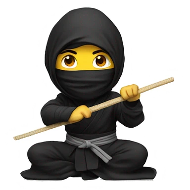 Ninja with noodle sticker
